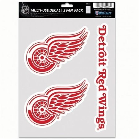 WINCRAFT Wincraft 9416607414 NHL Detroit Red Wings Decal Multi Use Fan - Pack of 3 9416607414